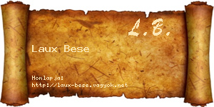 Laux Bese névjegykártya